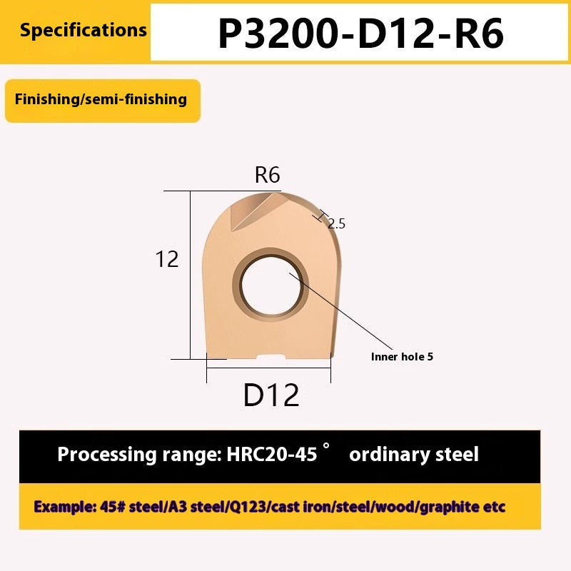 1149-South Lion Ball End Semicircular Inserts Finishing R4R5R6R8R10R12.5R15R16 20ZPFG/BNMP3202 Shandong Denso Pricision Tools Co.,Ltd.